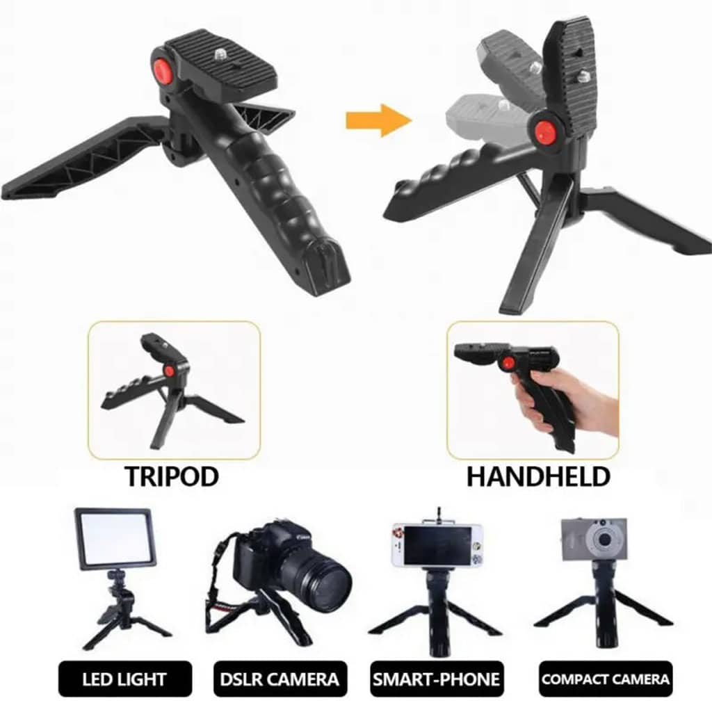 Kit d’enregistrement vidéo pour smartphone et appareil photo avec microphone à LED intégré – طقم تصورير إحترافي مع ميكروفون وإضاءة مدمجة - Électronique - صورة 6