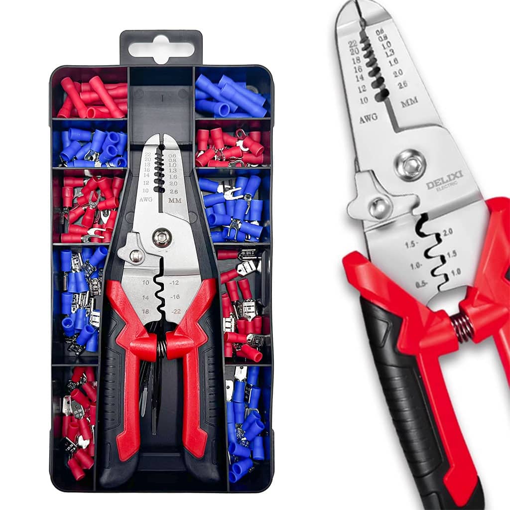Coffret de sertissage 3en1 avec cosses 22-10 AWG – 170 pièces pour l’électricien - Outillage et Bricolage - صورة 4