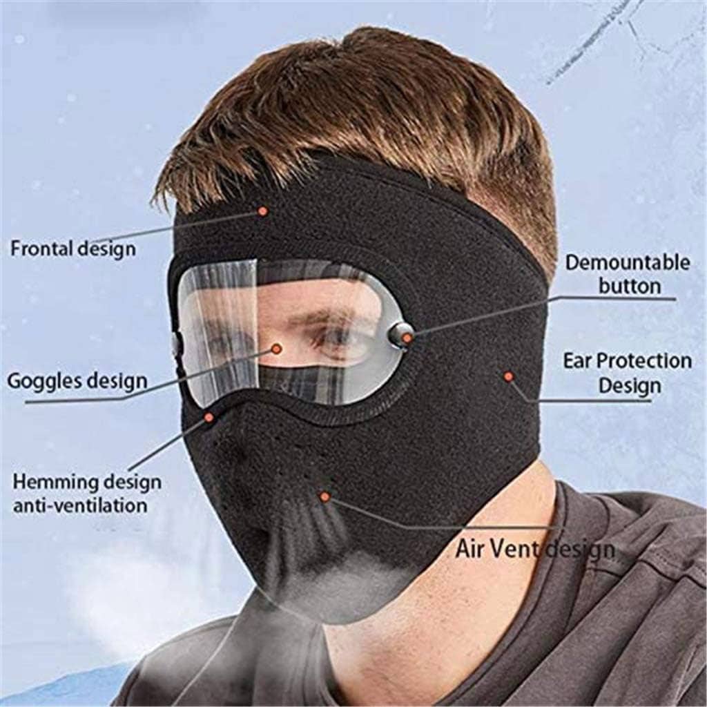 Masque moto pour l’hiver coupe-vent en polaire avec protection pour les yeux – قناع مضاد للبرد لسائقي الدراجات النارية - Accessoires Auto/Moto - صورة 2