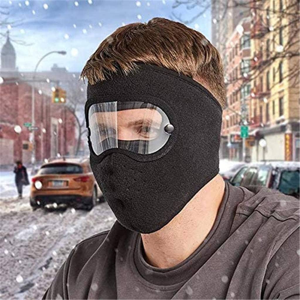 Masque moto pour l’hiver coupe-vent en polaire avec protection pour les yeux – قناع مضاد للبرد لسائقي الدراجات النارية - Accessoires Auto/Moto - صورة 3