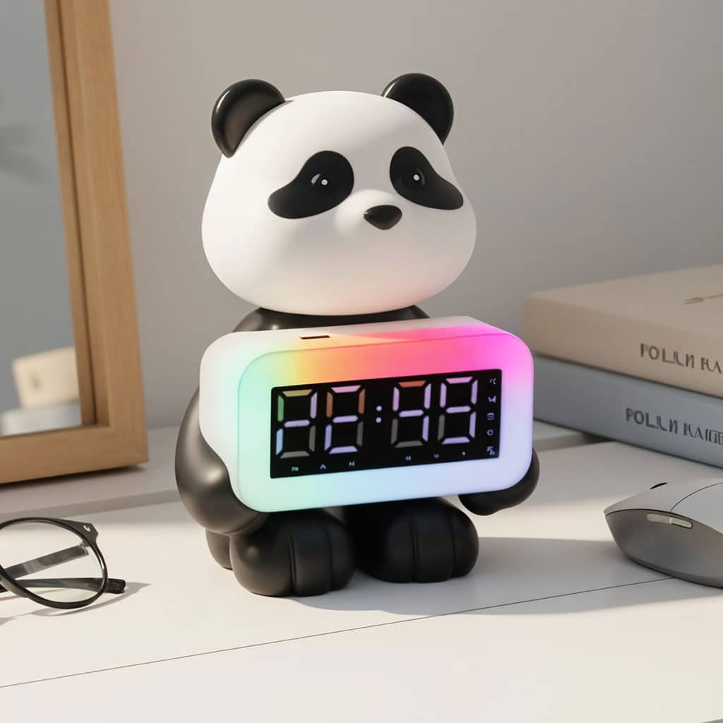 Enceinte Bluetooth Panda et Réveil Numérique RGB CH-M53 – مكبر صوت وساعة منبه - Électronique - صورة 2