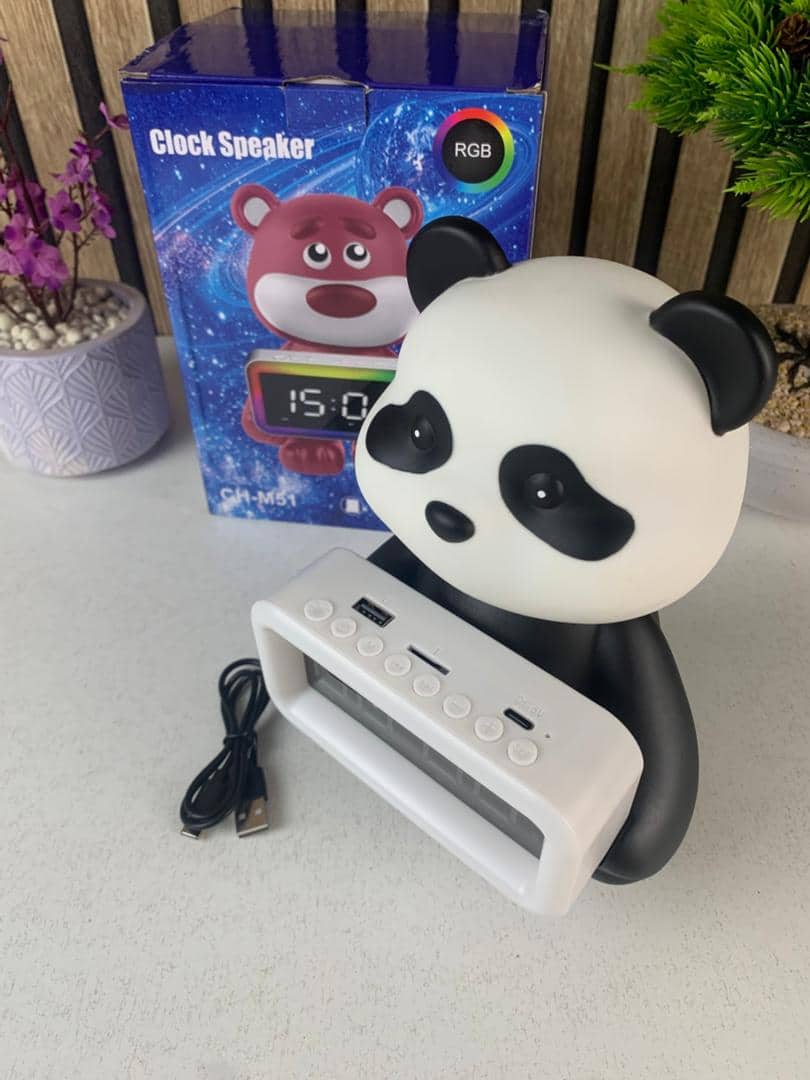 Enceinte Bluetooth Panda et Réveil Numérique RGB CH-M53 – مكبر صوت وساعة منبه - Électronique - صورة 8