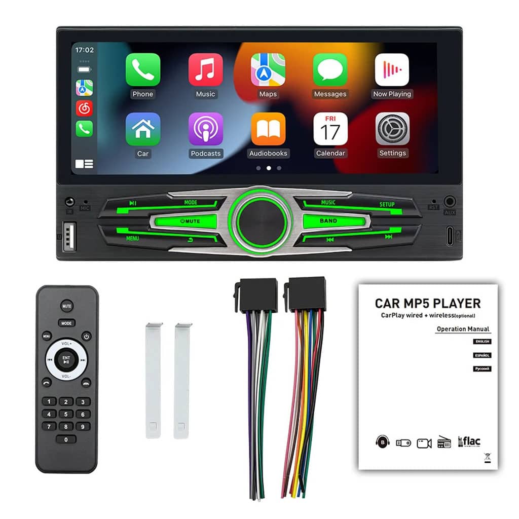 Autoradio MP5 universel pour voiture 6.86 pouces avec fonction Carplay Android Auto – جهاز راديو سيارة - Accessoires Auto/Moto - صورة 3