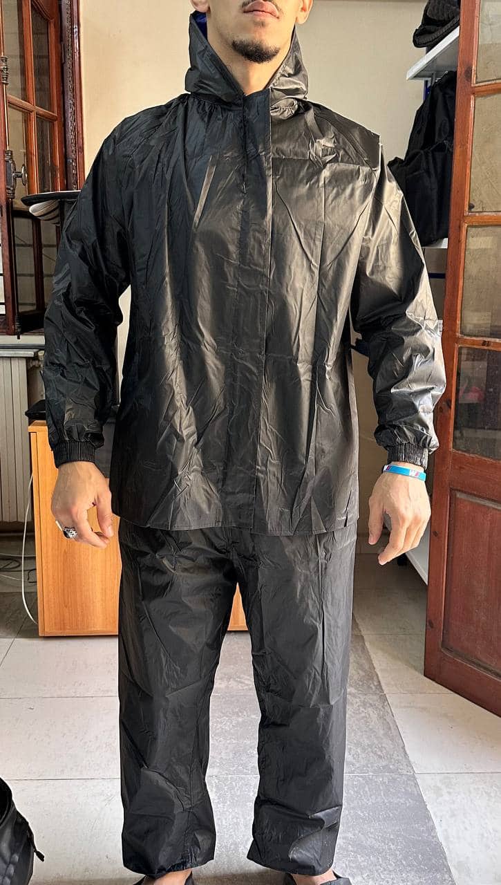 Ensemble De Pluie Imperméable Veste Et Pantalon avec Doublure Intérieure V2 – بدلة مقاومة للماء سميكة - Outillage et Bricolage - صورة 4