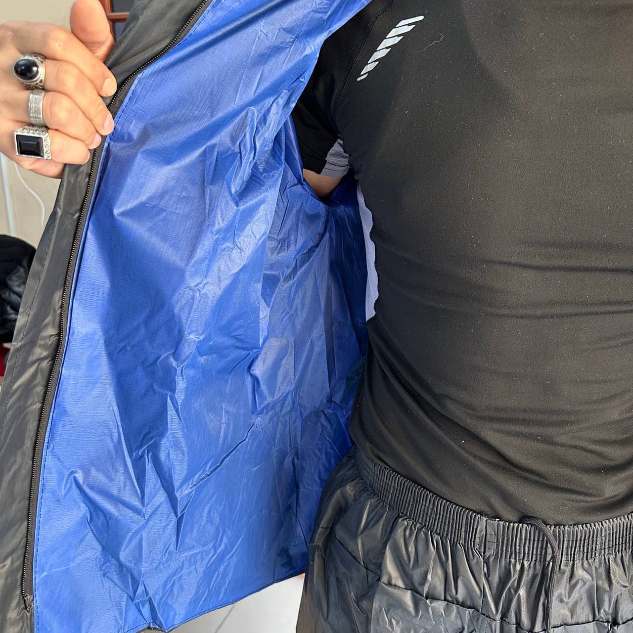 Ensemble De Pluie Imperméable Veste Et Pantalon avec Doublure Intérieure V2 – بدلة مقاومة للماء سميكة - Outillage et Bricolage - صورة 6