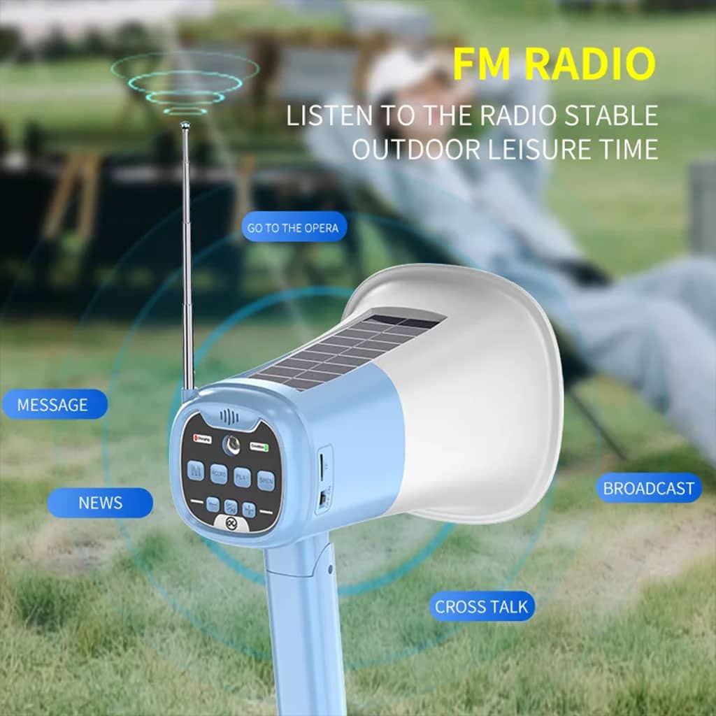Mégaphone solaire portable pour Enregistrement en Extérieur avec Bluetooth V5.3 – مكبر صوت ومسجل بلوتوث - Électronique - صورة 5