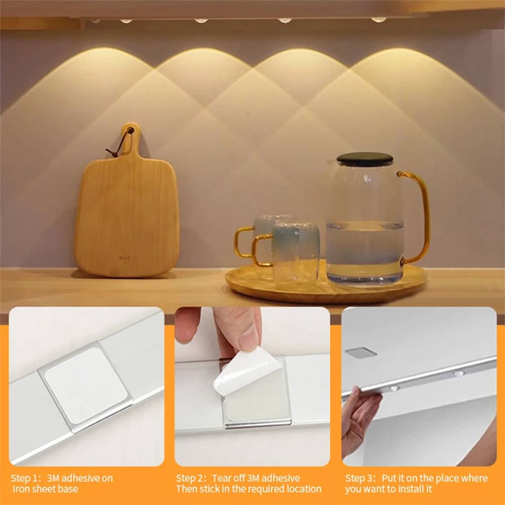 Lampe LED Rechargeable avec Détecteur De Mouvement Intérieur 3 Modes 40CM – مصباح مناطق ضيقة بعدة أوضاع - Décoration - صورة 2