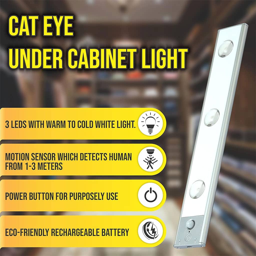 Lampe LED Rechargeable avec Détecteur De Mouvement Intérieur 3 Modes 40CM – مصباح مناطق ضيقة بعدة أوضاع - Décoration - صورة 3
