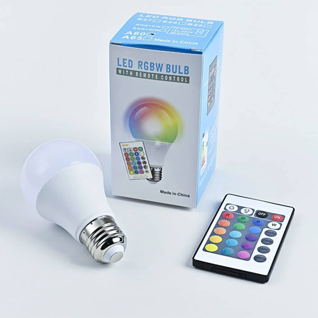 Ampoule LED RGBW E27 à intensité variable 16 couleurs – مصباح بأضواء ملونة - Électronique - صورة 6