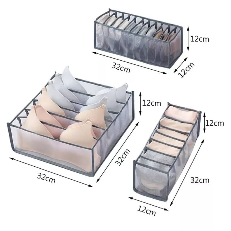 Organisateur de Sous-Vêtement Transparent 3PCS dans Tiroirs - Maison - صورة 11