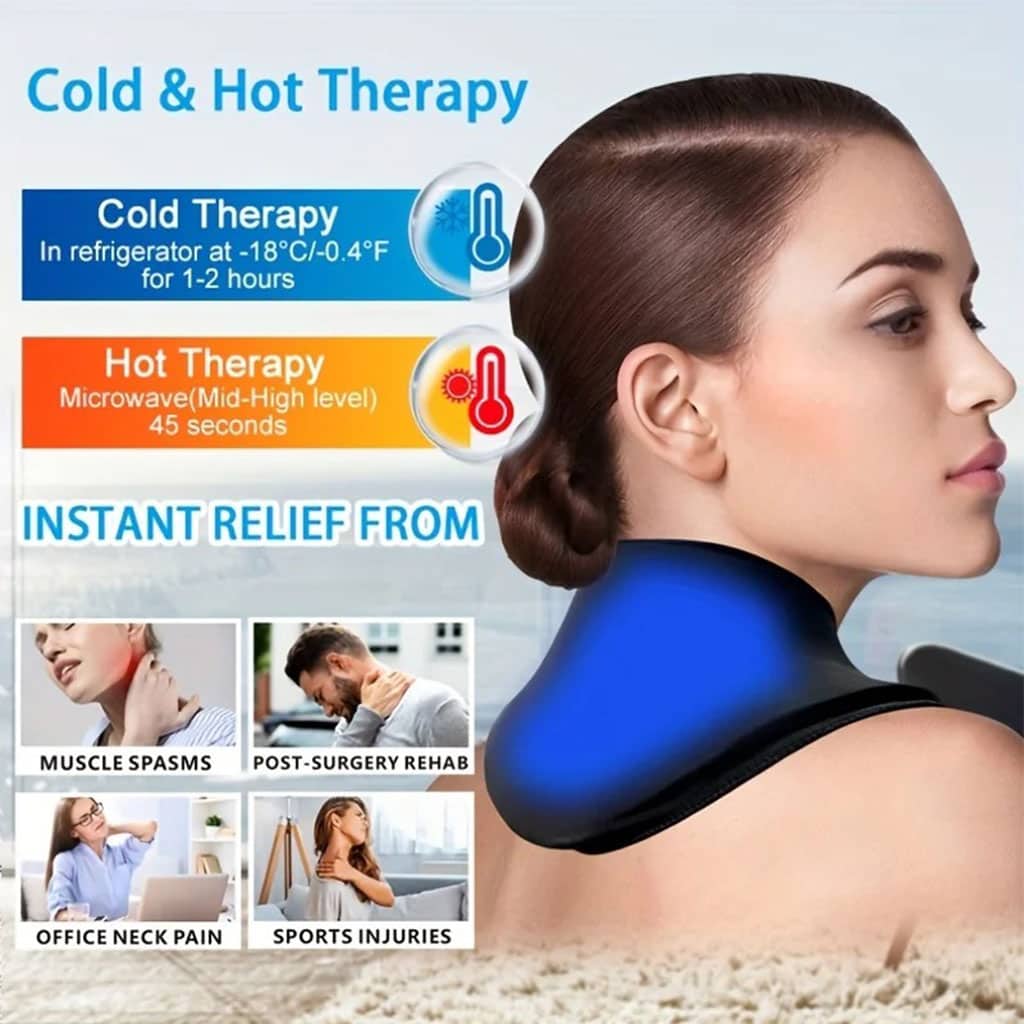 Pack de Glace Cervical Chaud et Froid en Gel Réutilisable pour Soulager les Douleurs - Soins et Beauté - صورة 3
