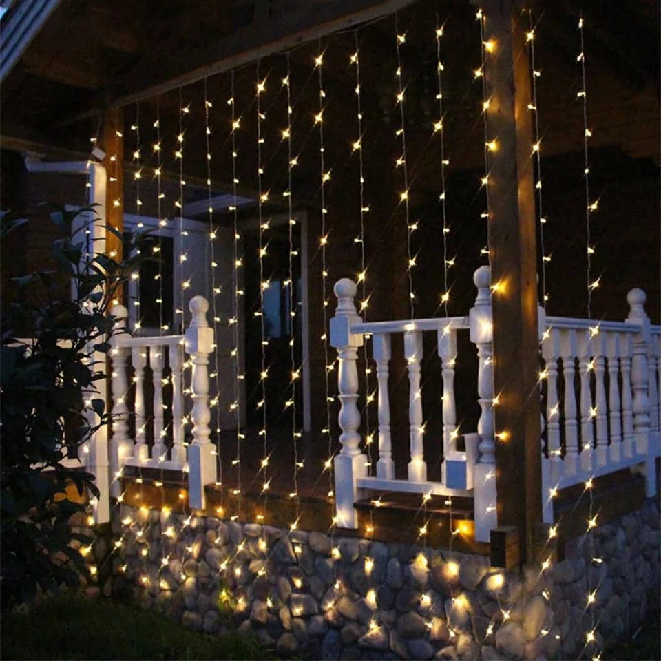 Rideau Lumineux 3\3 M 220 V pour la décoration extérieure Et des fêtes à la maison - Maison - صورة 5