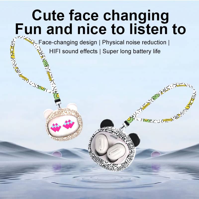 Écouteurs sans fil Modio Q11 BT5.3 avec design cute et coques interchangeables – سماعات لاسلكية جودة أصلية - Électronique - صورة 4