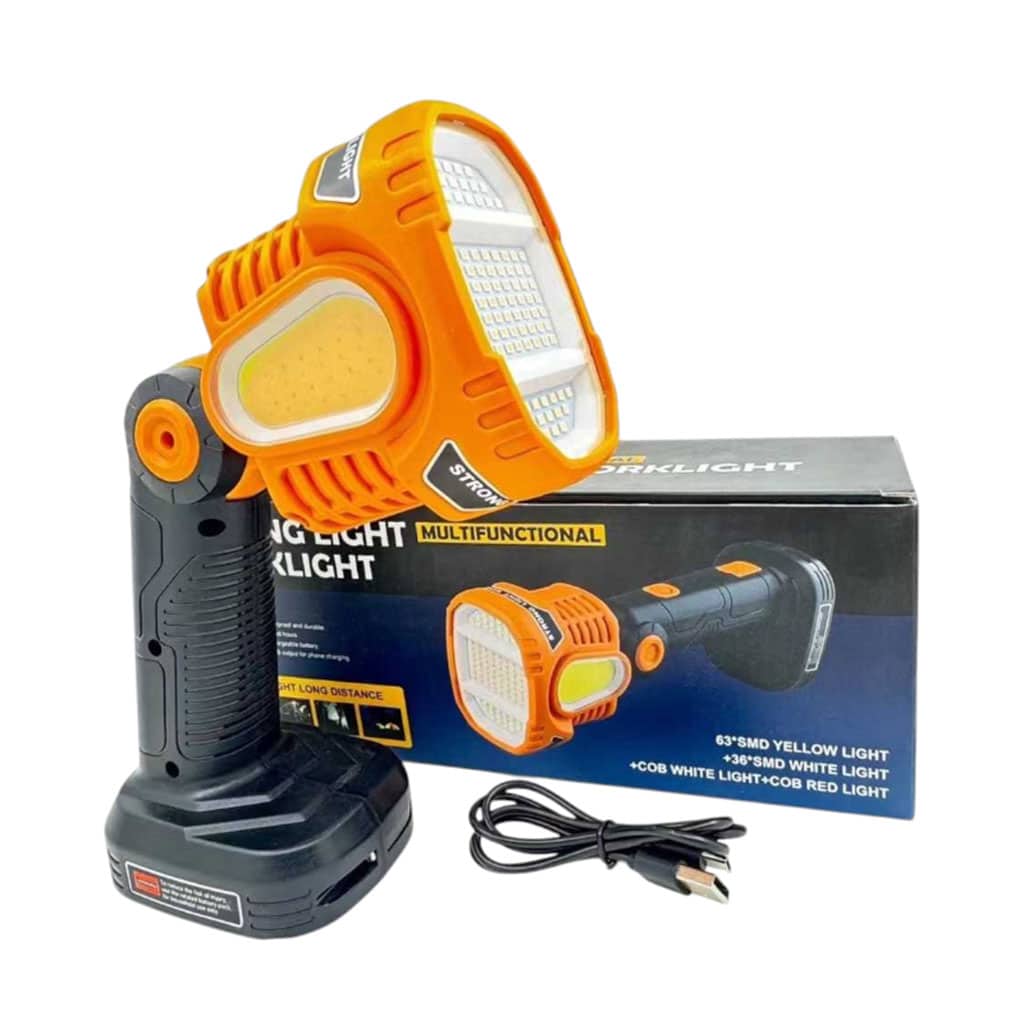 Lampe torche LED Rechargeable USB avec COB Lumière d’urgence – مصباح عالي السطوع - Camping et Randonnée - صورة 4