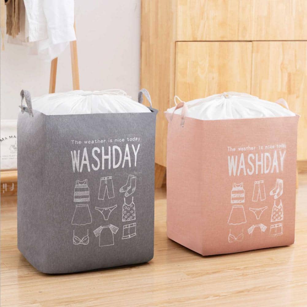 Panier à linge de grande capacité pliable pour vêtements couette, vêtements sales pour salle de bain moderne - Maison - صورة 4