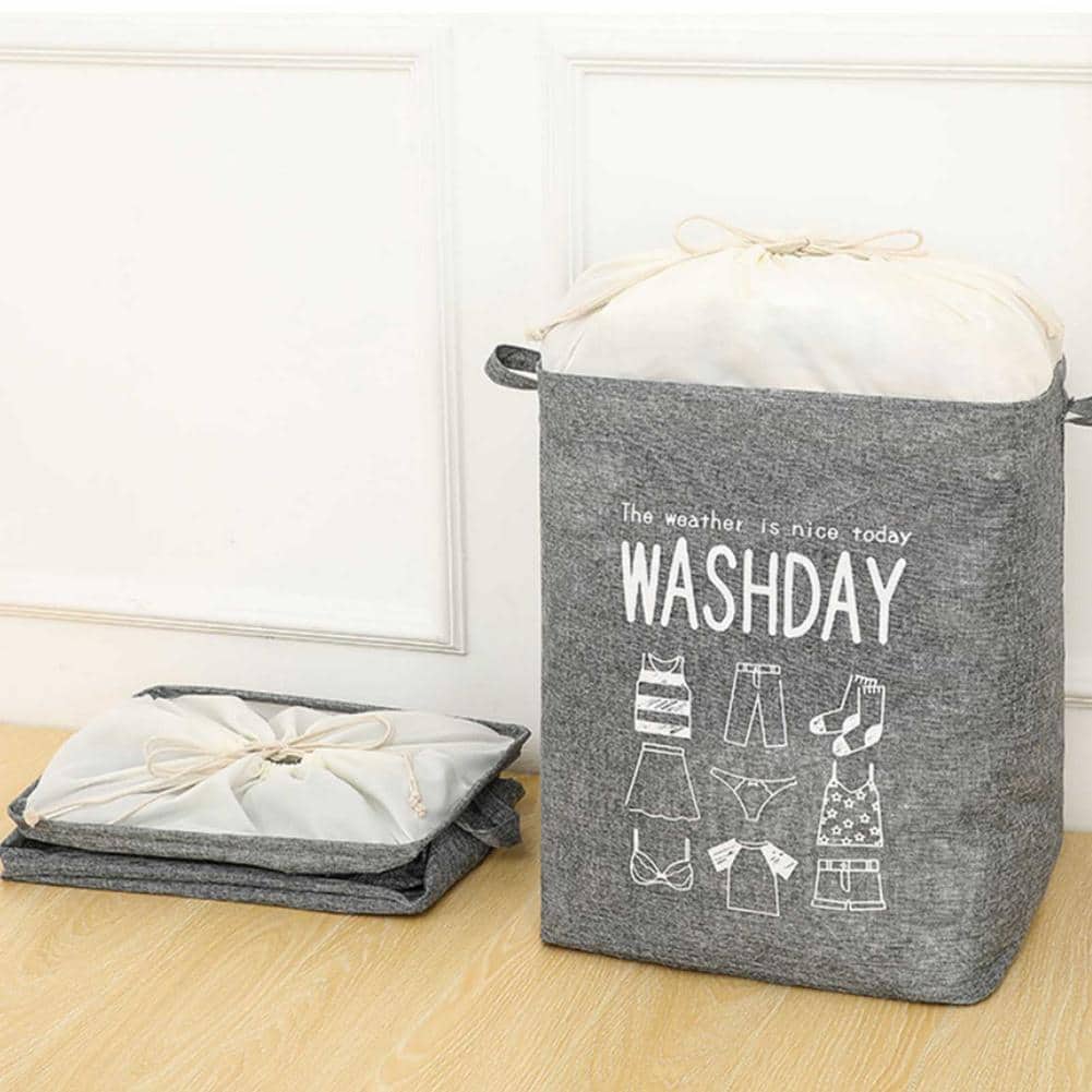 Panier à linge de grande capacité pliable pour vêtements couette, vêtements sales pour salle de bain moderne - Maison - صورة 9