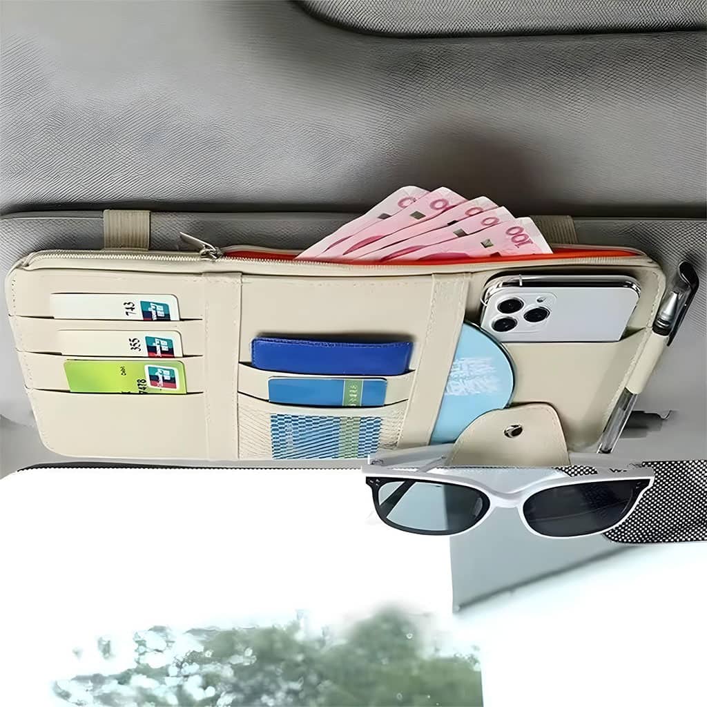 Organiseur de pare-soleil universelle de voiture multifonctionnel – منظم أغراض في السيارة - Accessoires Auto/Moto - صورة 2