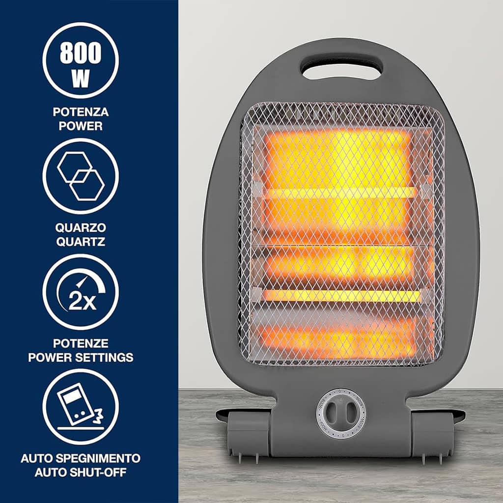 Chauffage à quartz 2 niveaux de chauffe de 800W avec Interrupteur de sécurité – مدفأة كهربائية - Produits de saison - صورة 3