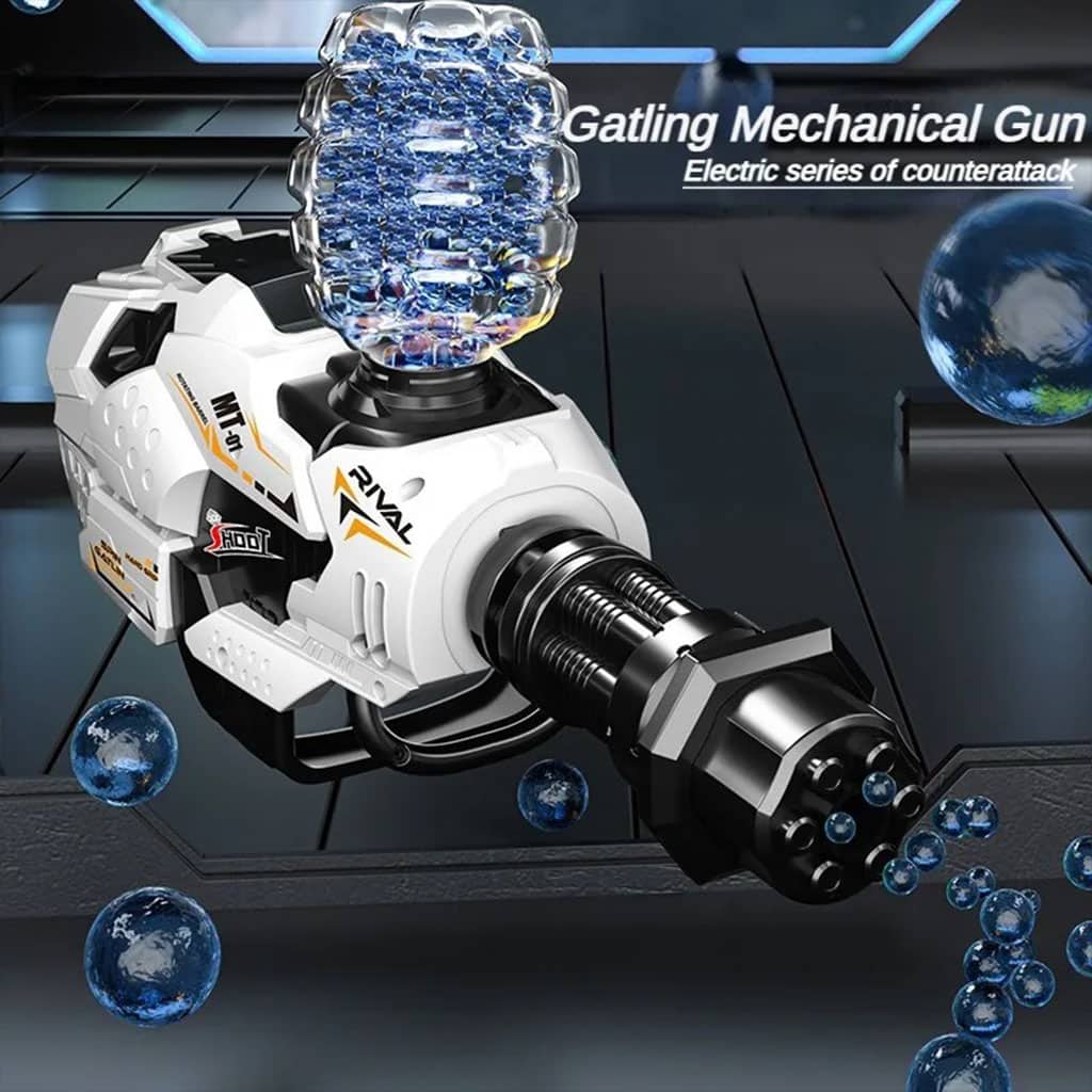 Gatling Canon Mécanique Pistolet à à Billes en Gel en Rafale – مسدس الطلقات الكريستالية - Jouet & Gaming - صورة 4