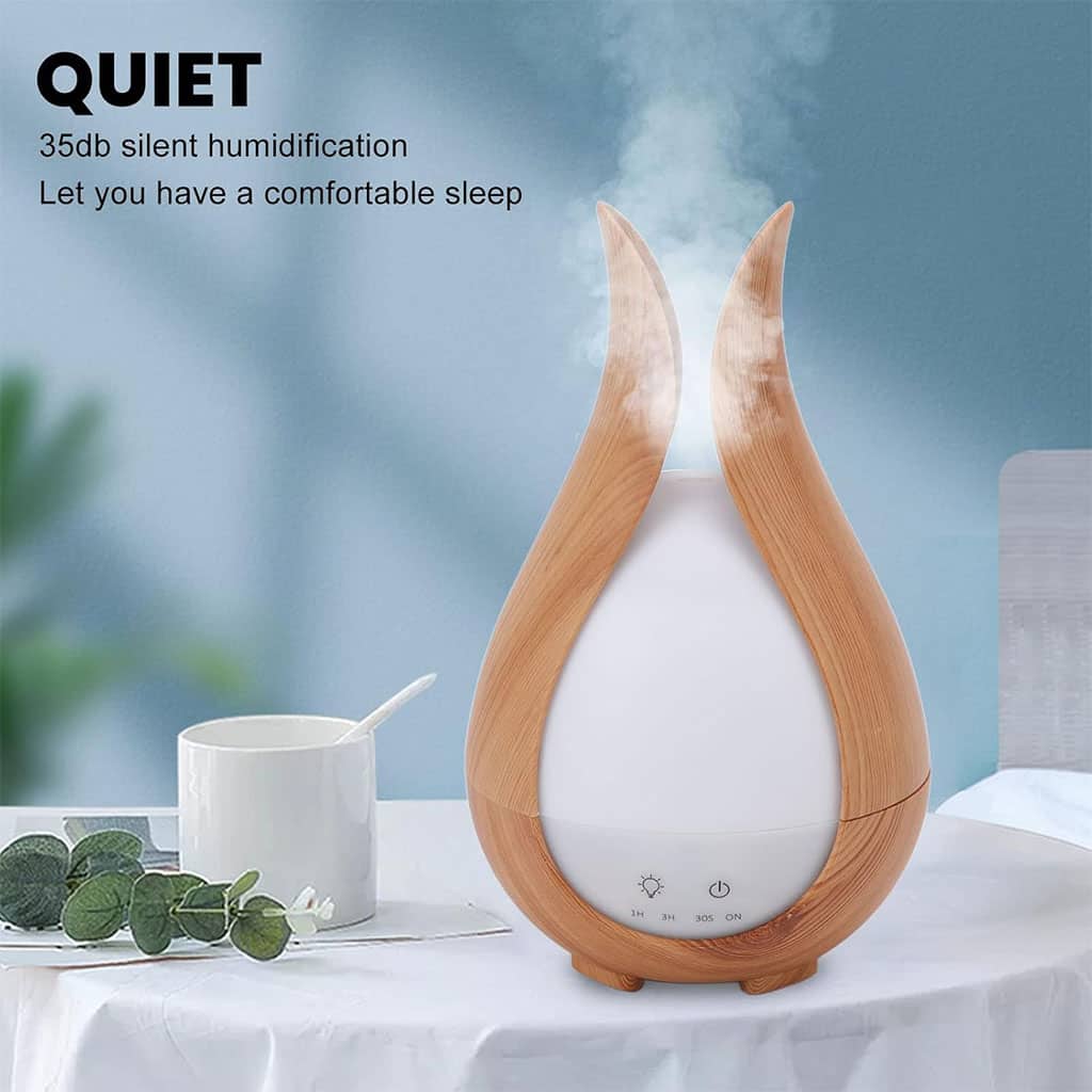 Humidificateur à Grain de Bois 200ml avec 7 Lumières de Couleur – معطر جو في الغرف - Décoration - صورة 5