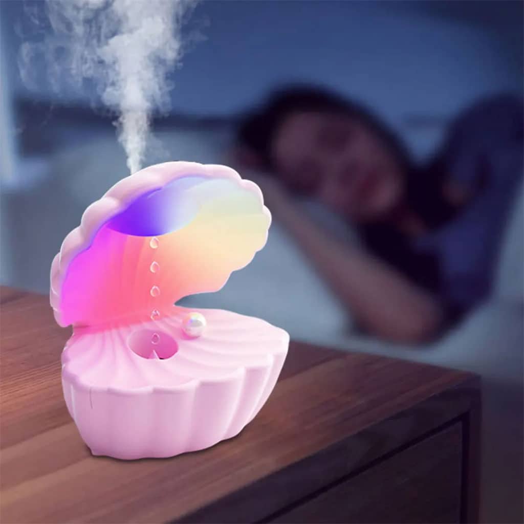 Humidificateur d’air et Haut Parleur BT avec lumière d’ambiance antigravité 550ml – مكبر صوت ومعطر جو على شكل محار البحر - Électronique - صورة 3