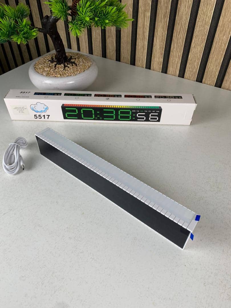 Horloge numérique LED générique avec capteur de rythme musicale – ساعة رقمية لتزيين المكتب - Électronique - صورة 9