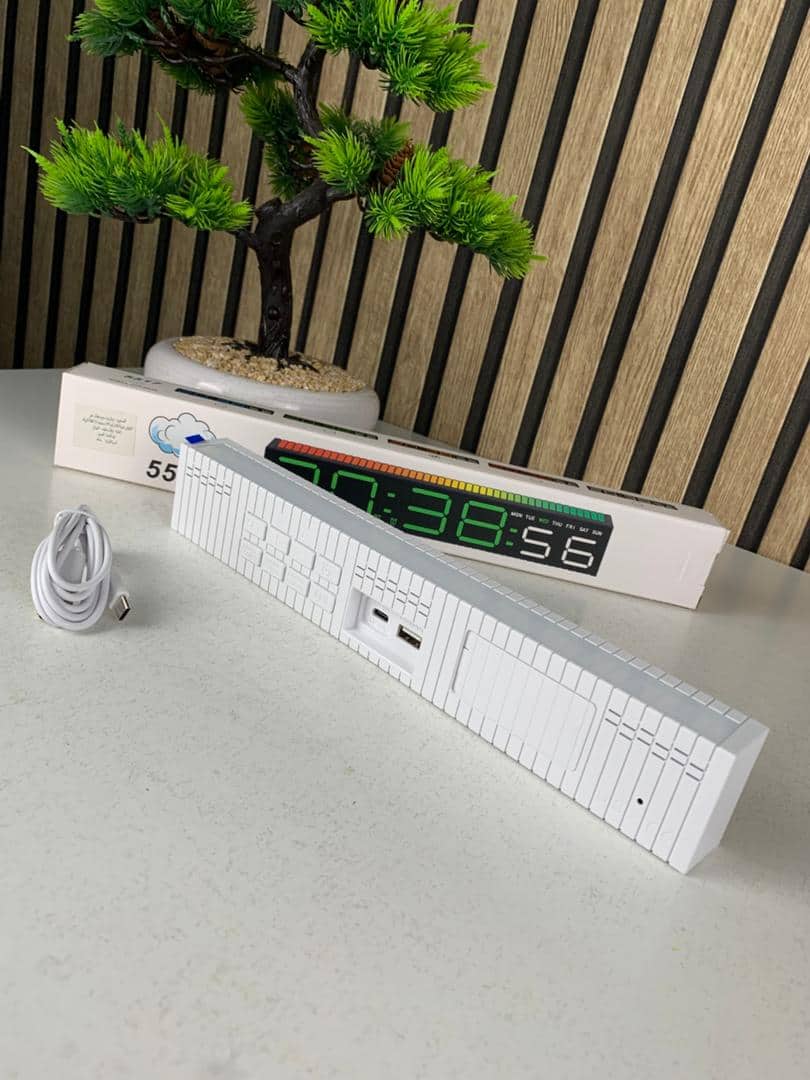 Horloge numérique LED générique avec capteur de rythme musicale – ساعة رقمية لتزيين المكتب - Électronique - صورة 10