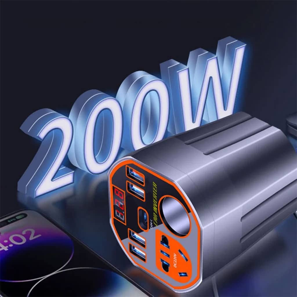 Convertisseur de Puissance pour Voiture 12V/24V vers DC220V Charge Rapide – محول التيار الكهربائي في السيارة - Accessoires Auto/Moto - صورة 3