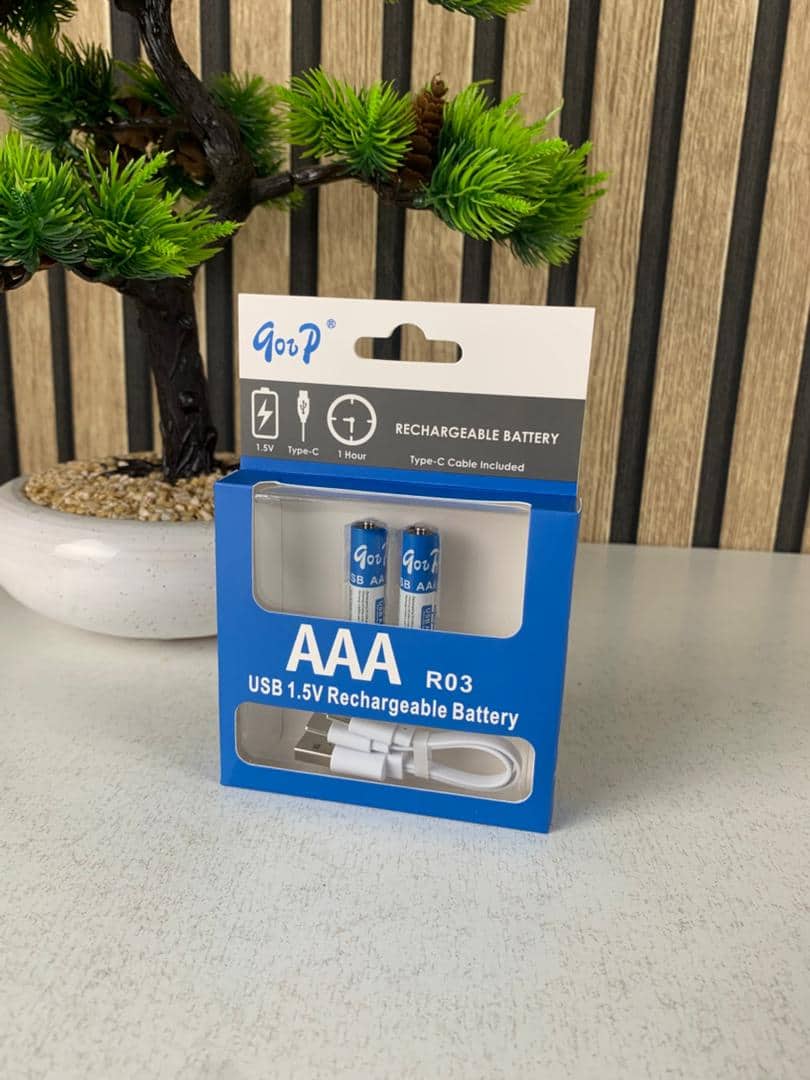 2 Pile Rechargeable Lithium-Ion Type-C 1.2V 800mA – بطاريةقابلة للشحن - Électronique - صورة 2