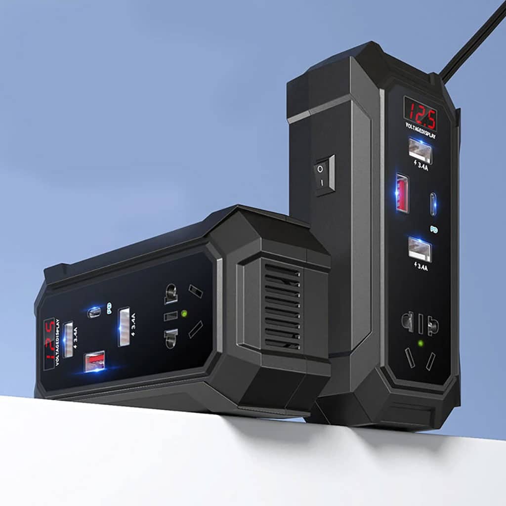 Inverter de voiture 12V 24V à 220V multiports super fast charge – محول التيار الكهربائي في السيارة - Accessoires Auto/Moto - صورة 3