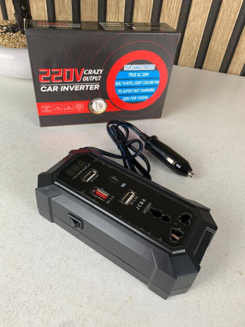Inverter de voiture 12V 24V à 220V multiports super fast charge – محول التيار الكهربائي في السيارة - Accessoires Auto/Moto - صورة 7