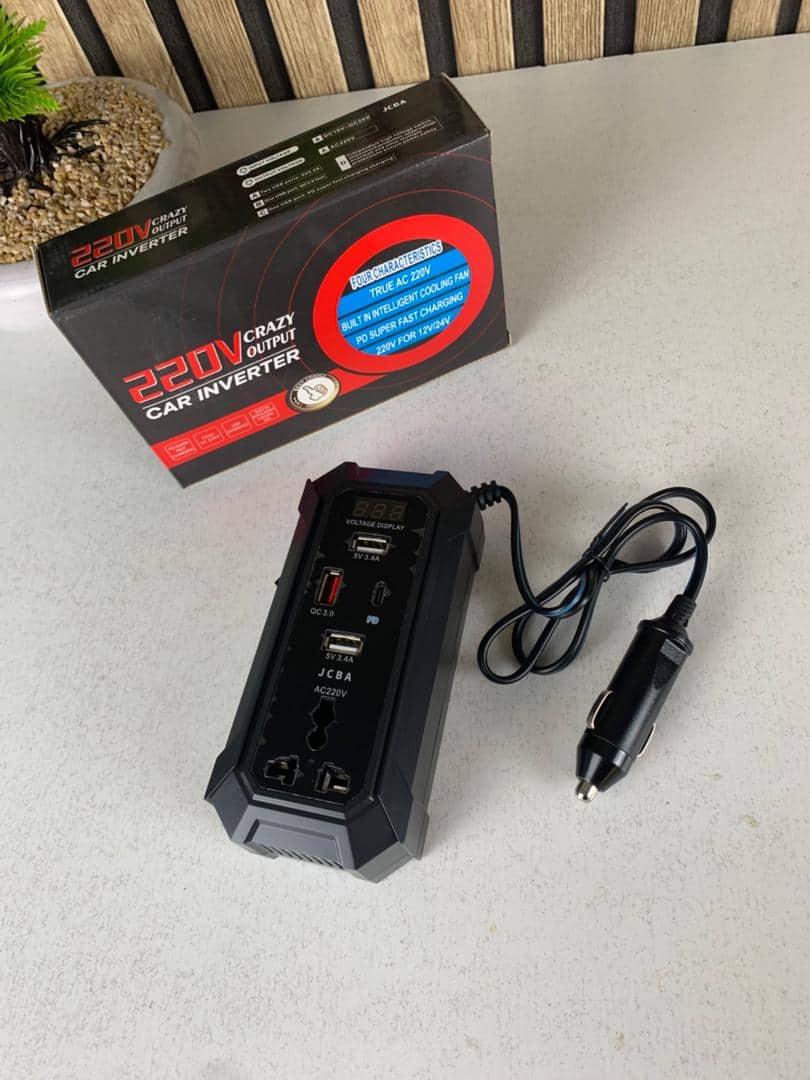Inverter de voiture 12V 24V à 220V multiports super fast charge – محول التيار الكهربائي في السيارة - Accessoires Auto/Moto - صورة 8