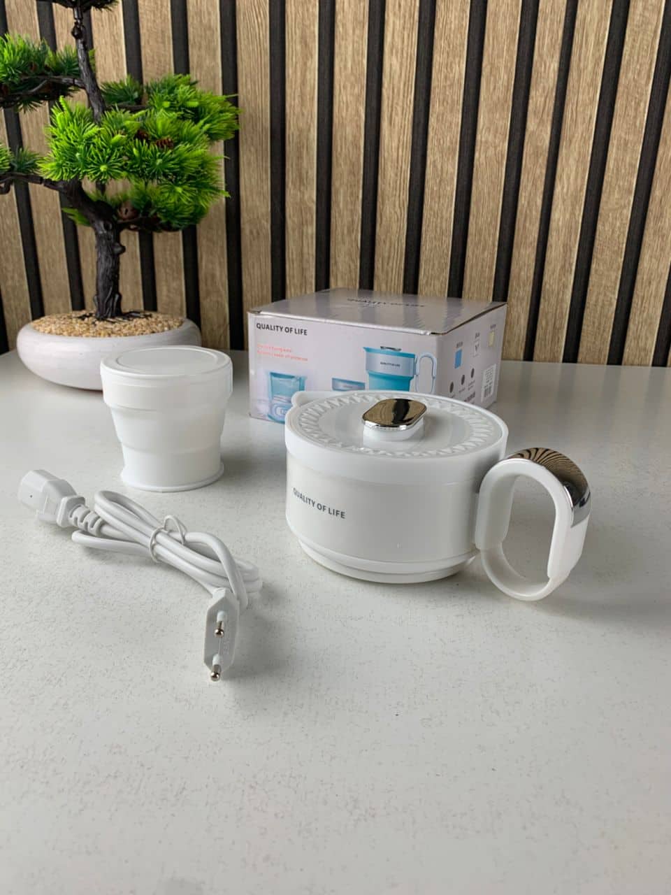 Bouilloire Électrique Pliable en Silicone Alimentaire avec Gobelet Pliable – غلاية مياه قابلة للطي ومحمولة - Cuisine - صورة 8