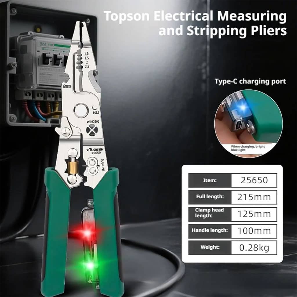 Pince à dénuder multifonction avec testeur de tension – أداة تجريد الأسلاك متعددة الوظائف - Outillage et Bricolage - صورة 5