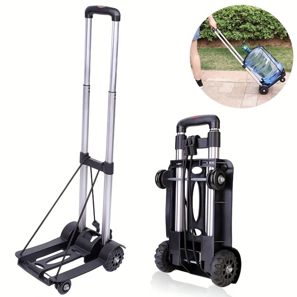 Chariot de manutention pliable et léger à 2 roues avec cordes élastiques – عربة خفيفة الوزن وقابلة للطي ذات عجلتين مع حبال مرنة - Divers - صورة 4