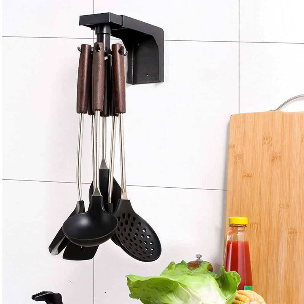 Pack 2 Support de rangement rotatif 360 a 6 crochets pour cuisine - Cuisine - صورة 2