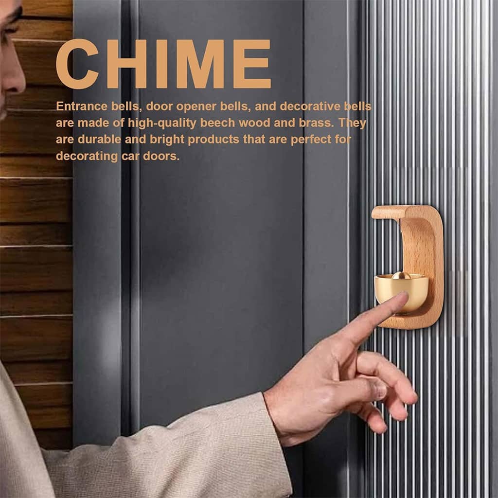 Sonnette de porte vintage style japonais en bois – جرس باب بتصميم أنيق - Maison - صورة 4