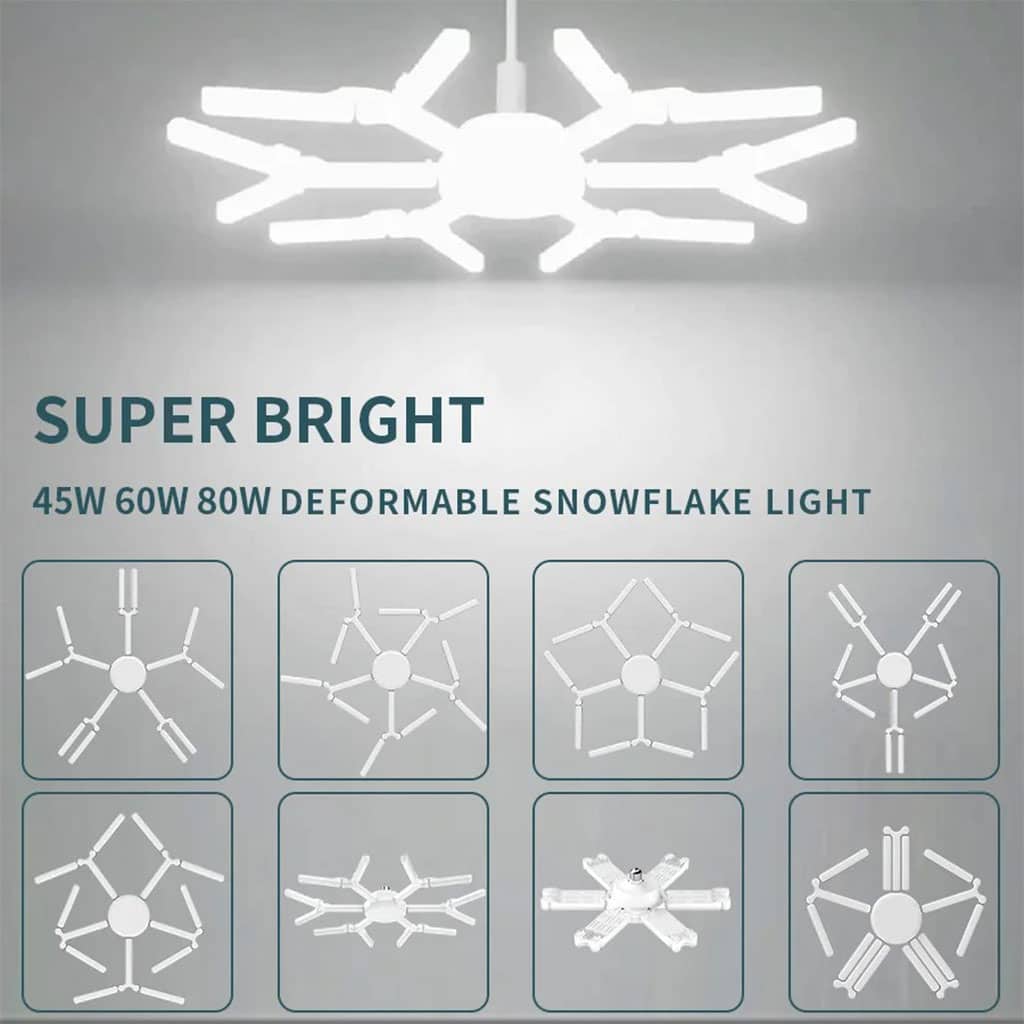 Lampe LED à visser déformable ultra lumineuse 6500K - Électronique - صورة 6