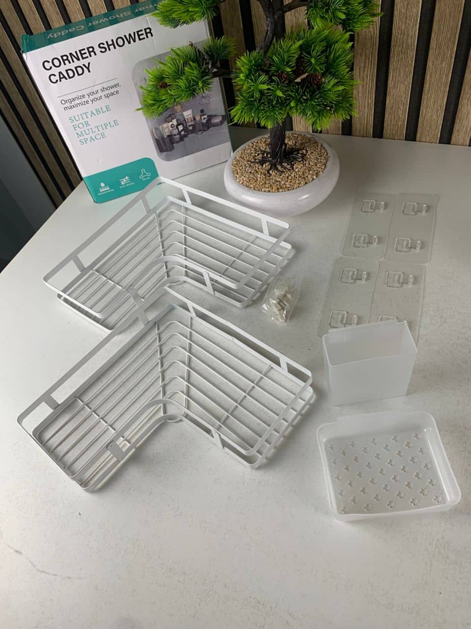 Étagère de rangement pour salle de bain 4pcs en acier inoxydable – طقم رفوف تنظيم للحمام - Maison - صورة 6