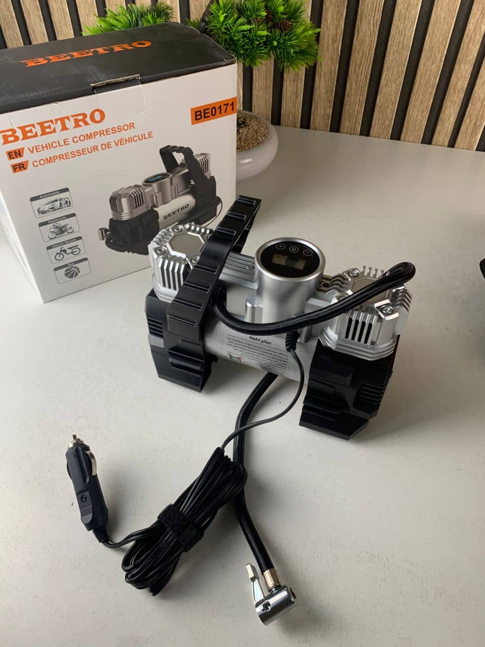Compresseur de voiture à double piston écran LCD 180W 150psi BE0171 – جهاز ضغط العجلات للسياراة - Accessoires Auto/Moto - صورة 9