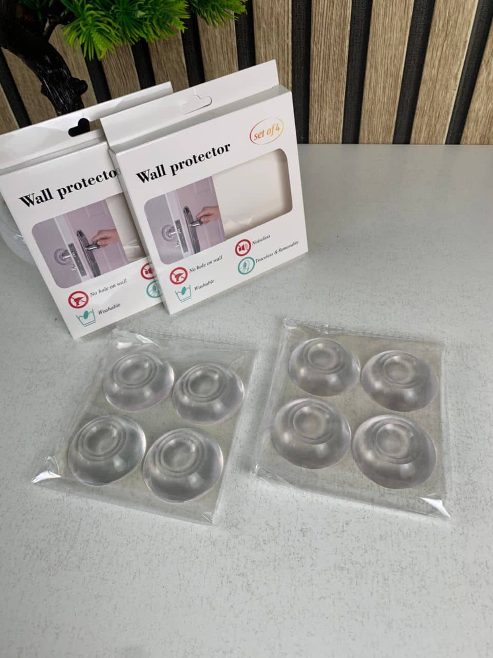 8 Pcs Protections de poignées de porte en silicone transparent – واقيات مقابض الأبواب من السيليكون الشفاف - Maison - صورة 2