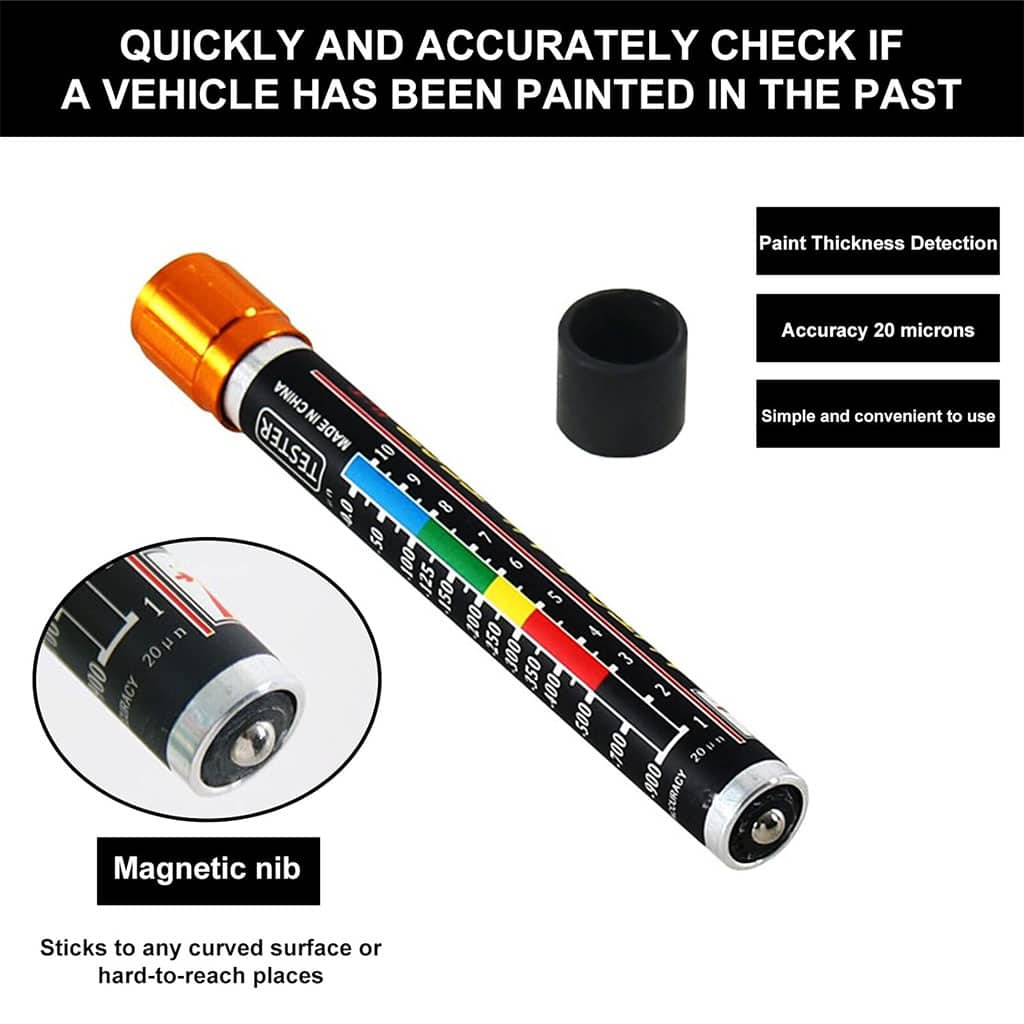 Testeur d’épaisseur de peinture avec échelle de pointe magnétique pour voitures - Accessoires Auto/Moto - صورة 5