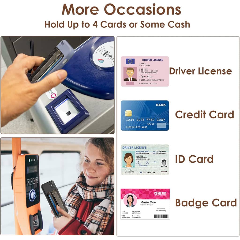 Étui porte-cartes pour téléphone portable auto-adhésif – حاملة بطاقات خلف الهاتف - Accessoires - صورة 4