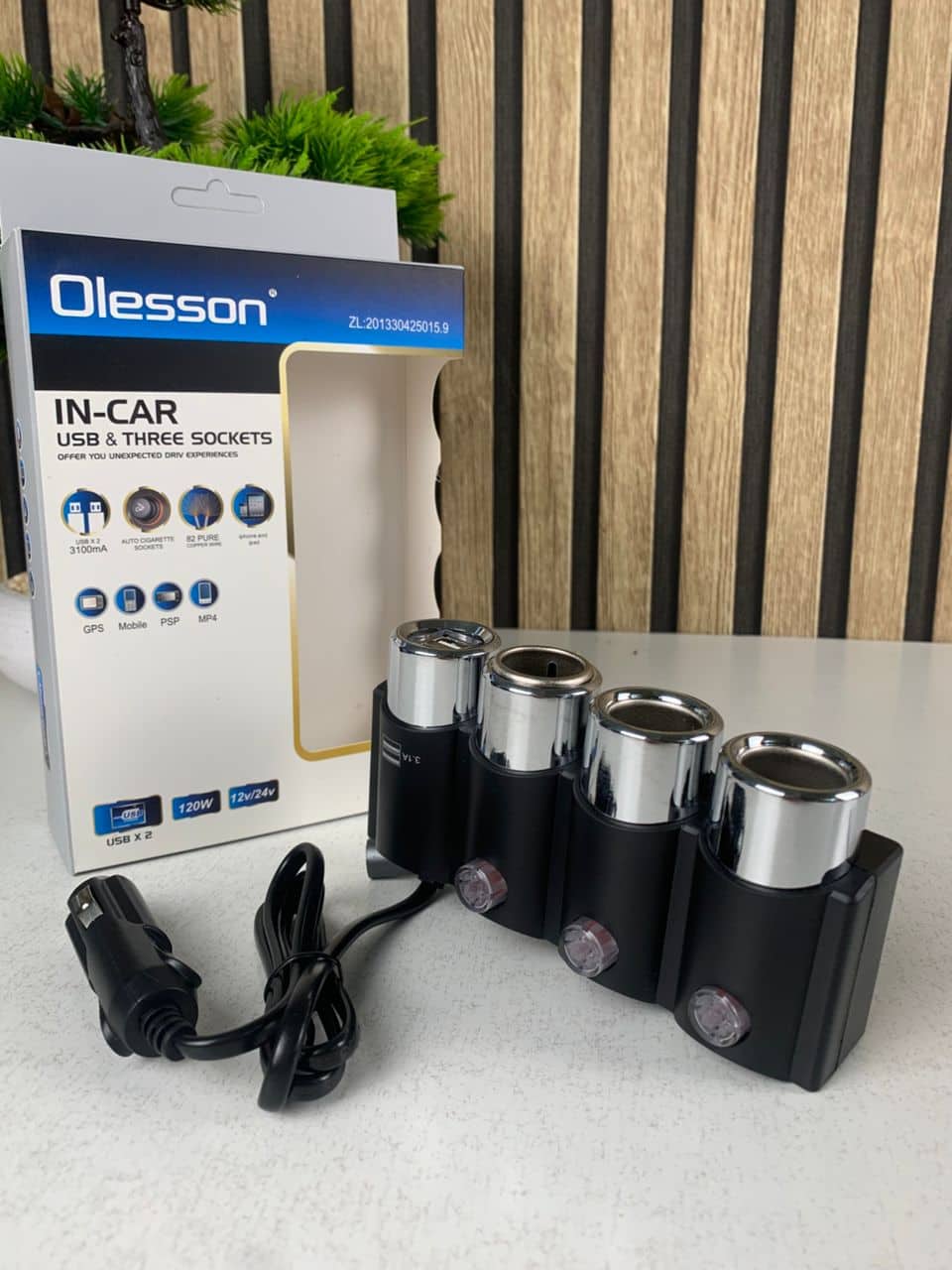 Olesson Extension allume cig-are OEM avec 2 ports charge rapide - Accessoires Auto/Moto - صورة 6