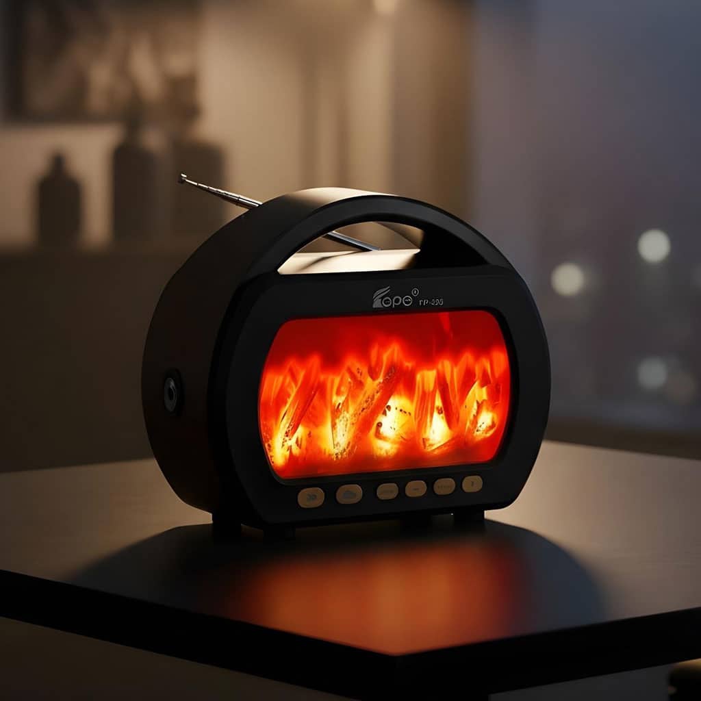 Haut Parleur Bluetooth sans fil Motif Flamme Style Rétro FP-535 – مكبر صوت بلوتوث - Décoration - صورة 6