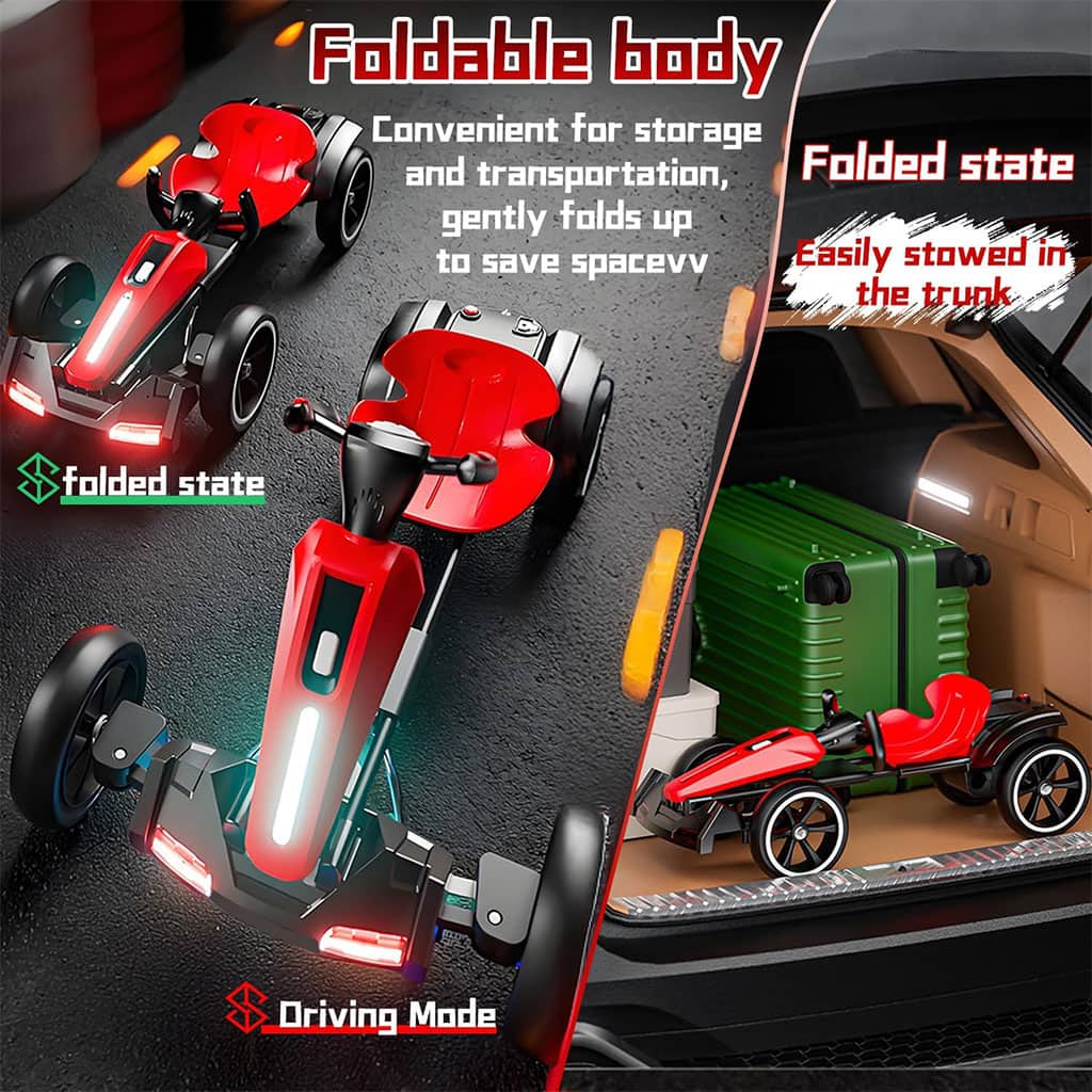 Voiture karting électrique pliable 12V pour enfants avec marche arrière – سيارة سباق كهربائية للأطفال - Jouet & Gaming - صورة 4