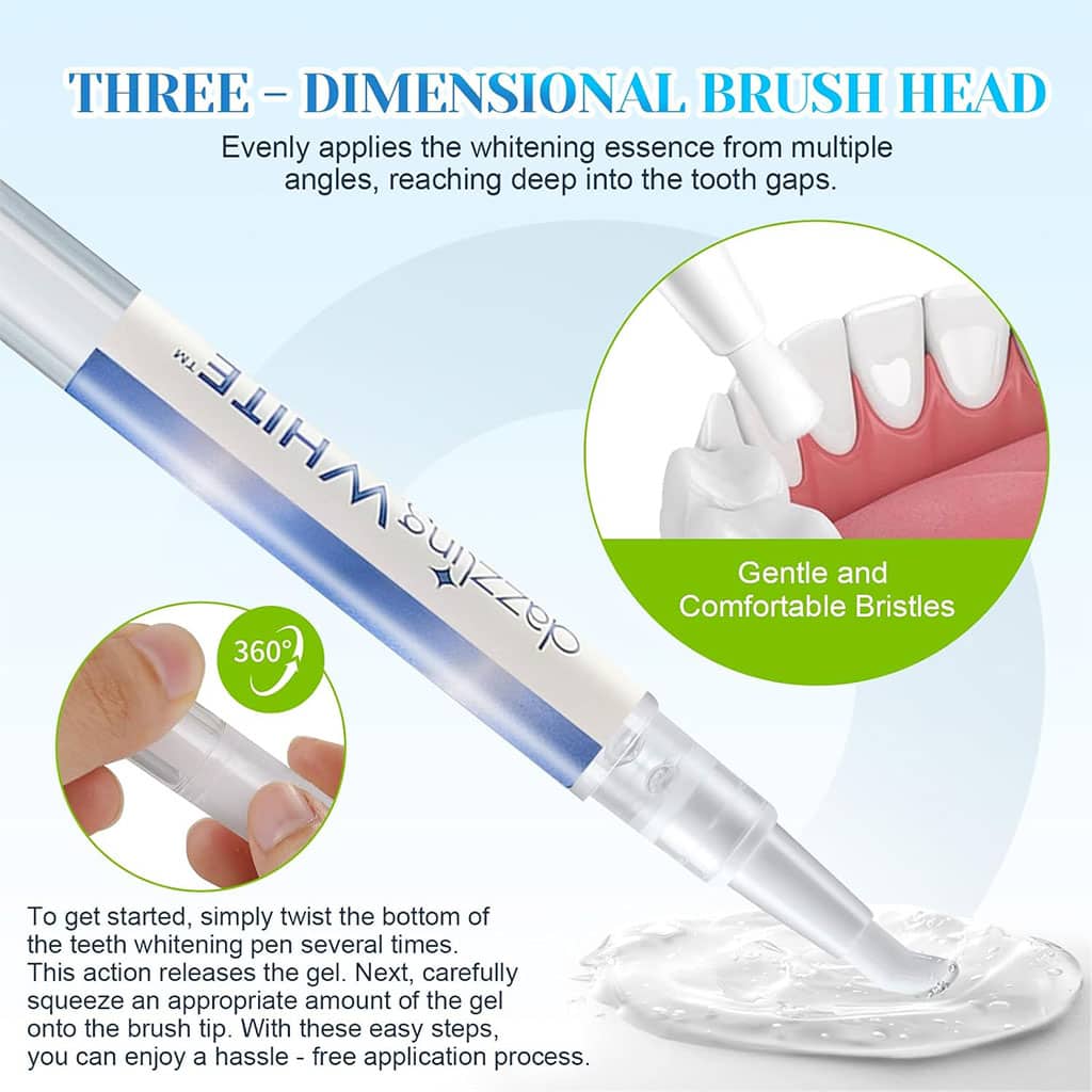 Stylo blanchissant pour les dents en 2 parties avec applicateur doux - Soins et Beauté - صورة 3