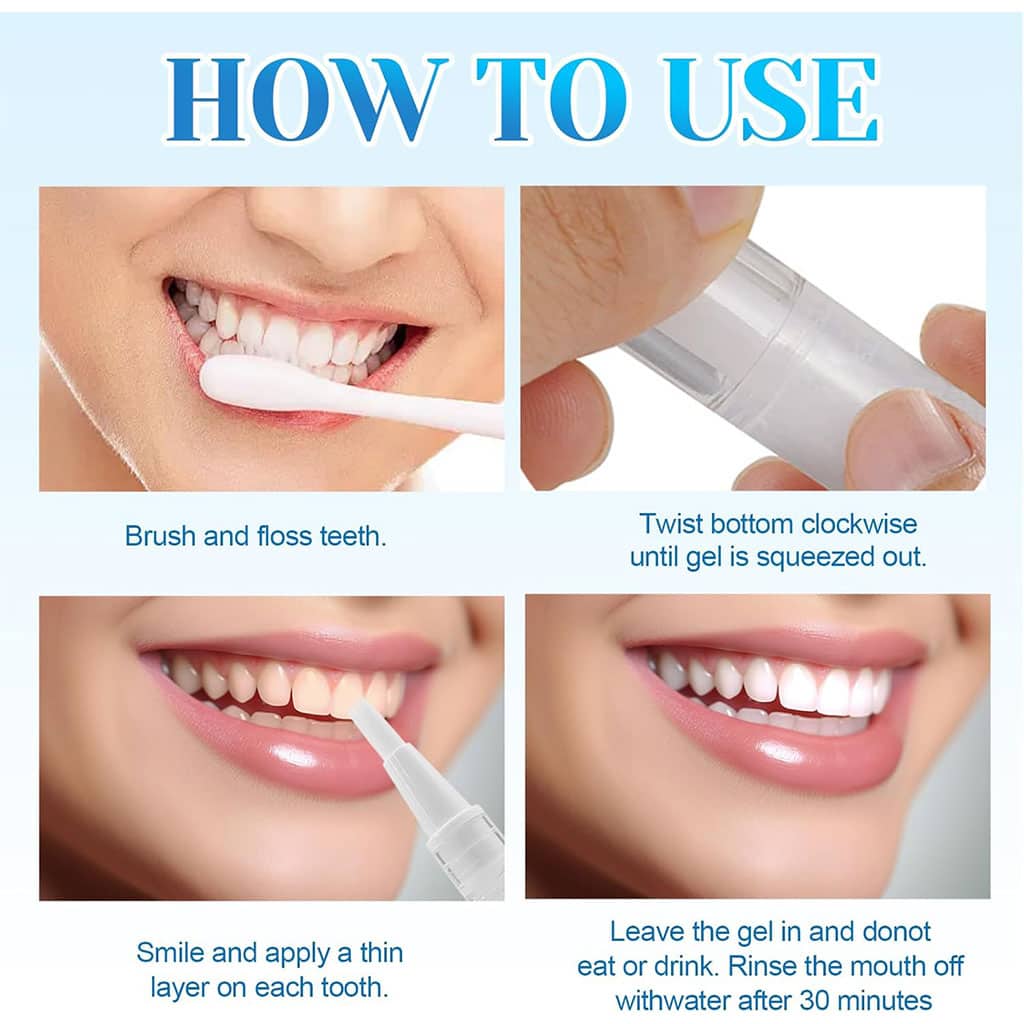 Stylo blanchissant pour les dents en 2 parties avec applicateur doux - Soins et Beauté - صورة 6