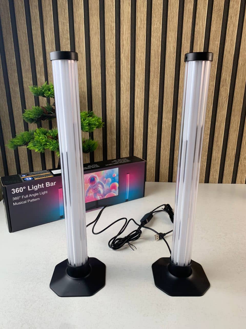 Lampes d’ambiance 2Pcs LED RVB Smart 360° avec plusieurs modes et synchronisation de la musique - Électronique - صورة 7