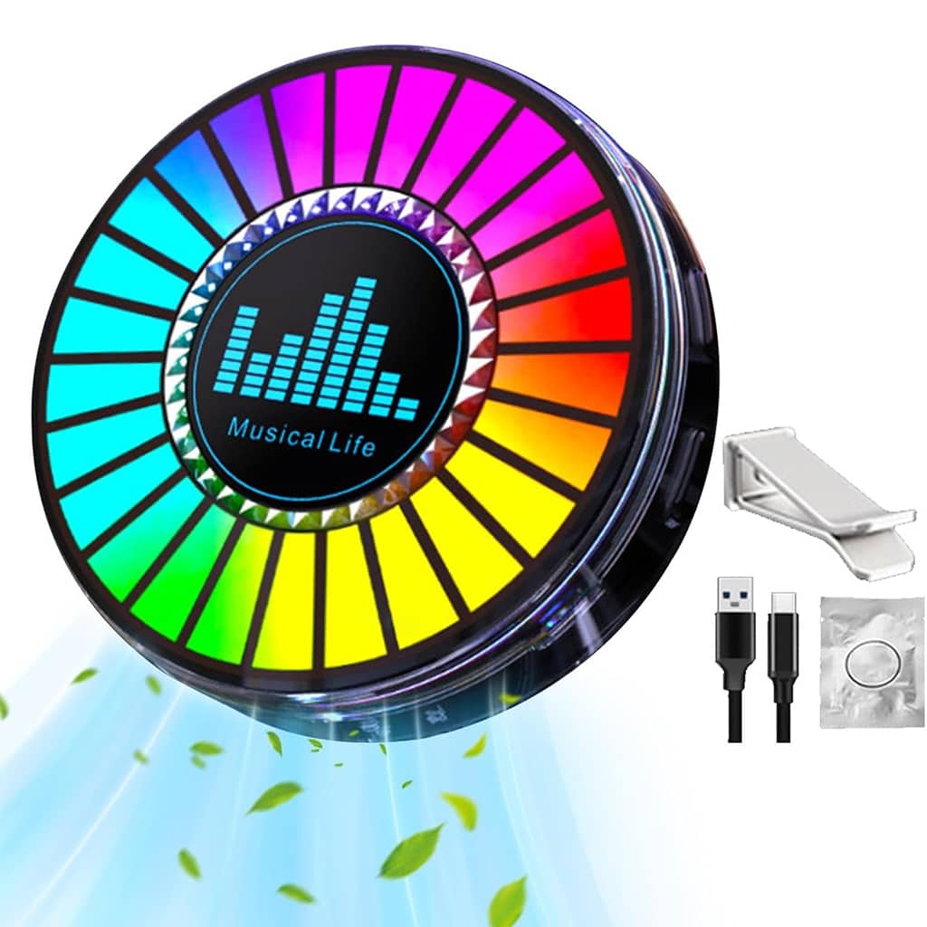 Humidificateur et Lumière d’ambiance colorées avec capteur de son RGB 1Pcs - Accessoires Auto/Moto - صورة 2